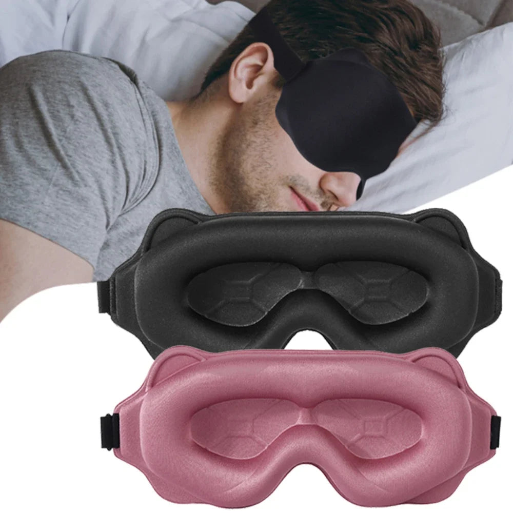 3D Contoured Sleep Mask – Total Blackout & Pressure-Free Comfort