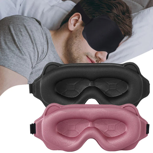 3D Contoured Sleep Mask – Total Blackout & Pressure-Free Comfort