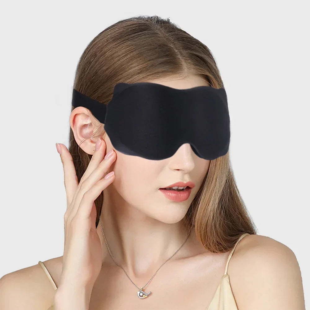 3D Contoured Sleep Mask – Total Blackout & Pressure-Free Comfort