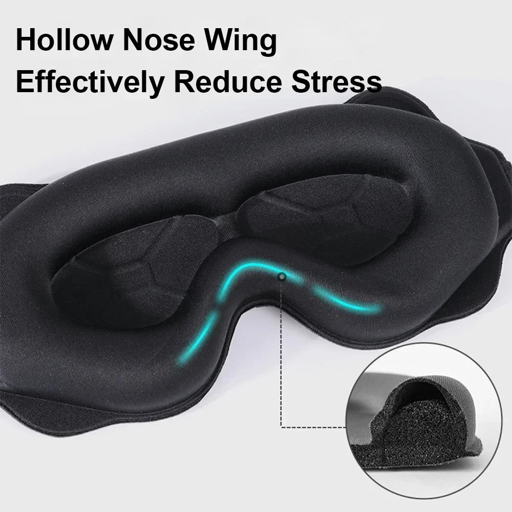 3D Contoured Sleep Mask – Total Blackout & Pressure-Free Comfort
