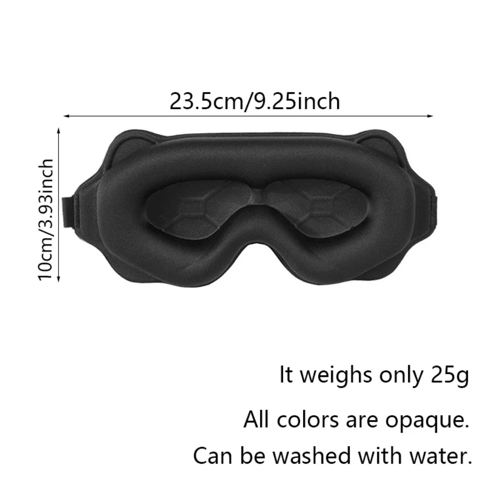3D Contoured Sleep Mask – Total Blackout & Pressure-Free Comfort